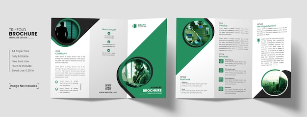 PSD corporate trifold brochure template