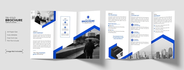 PSD corporate trifold brochure template