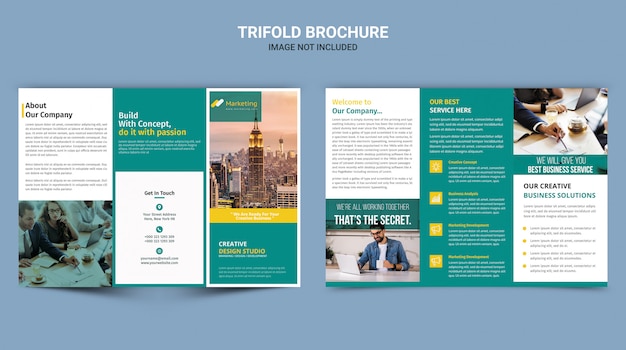 PSD corporate trifold brochure