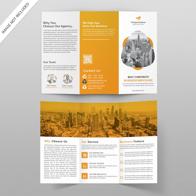 PSD corporate trifold brochure