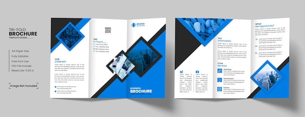 Corporate triplet brochure sjabloon