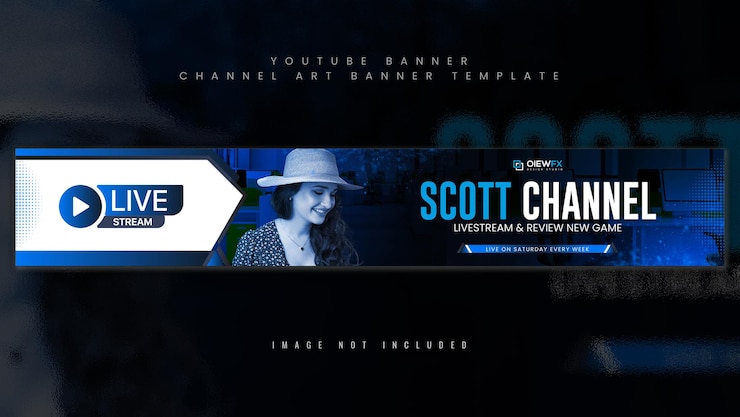 PSD corporate unique youtube cover design with creative template