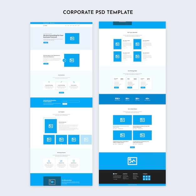 PSD 企業のwebテンプレート