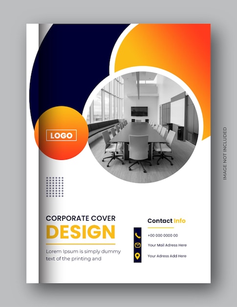 PSD corporate yellow business company profile book cover brochure template design