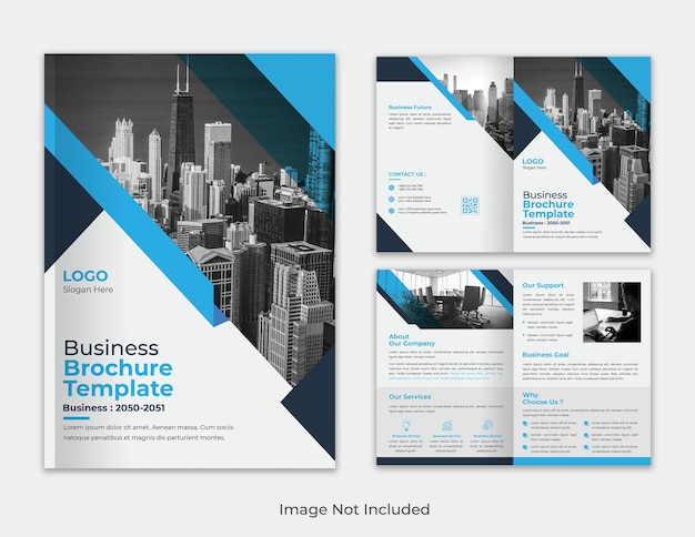 PSD Корпоративный профессиональный двойной бизнес шаблон бизнес-брошюры профиля компании