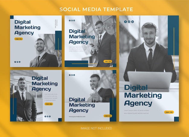 Corporation social media pack bundle template