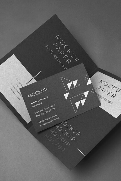 PSD corporation stationery mock-up arrangement