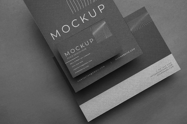 PSD corporation stationery mock-up arrangement