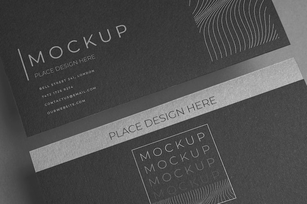 PSD corporation stationery mock-up composition