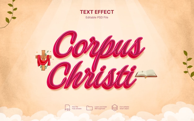 Corpus christi  text effect