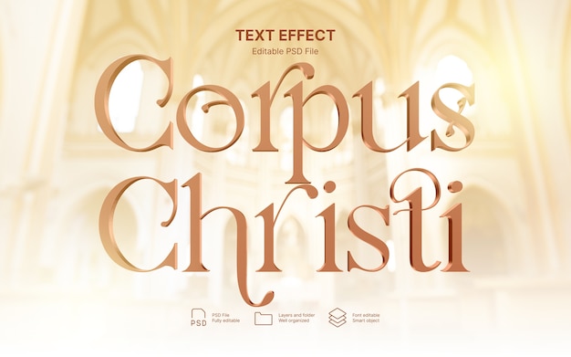 PSD corpus christi  text effect