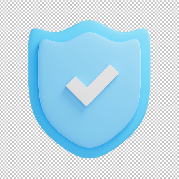 PSD correct badge 3d illustration