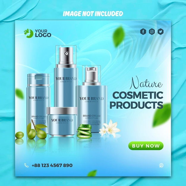 Cosmatic product social media post