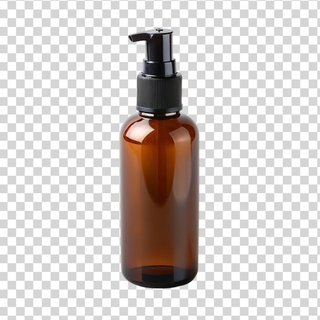 Cosmetic amber glass dispenser bottle mockup