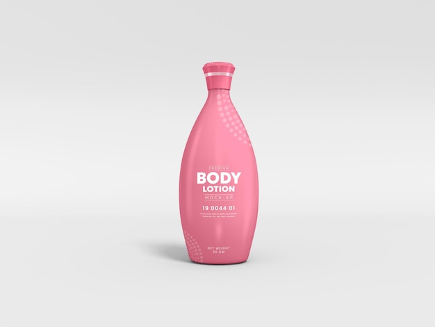 PSD cosmetic body lotion bottle packaging mockup