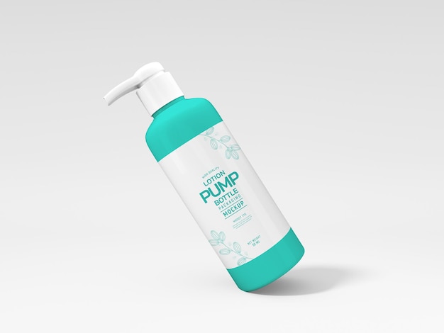 Cosmetic Body Lotion Pump Bottle Mockup