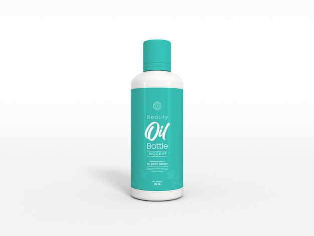 Cosmetic Body Oil Bottle Packaging Mockup