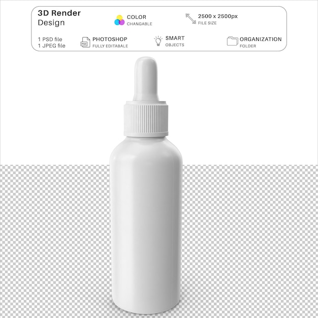 PSD コスメティックボトル 3d モデリング psd ファイル