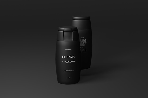 PSD cosmetic bottle design mockup