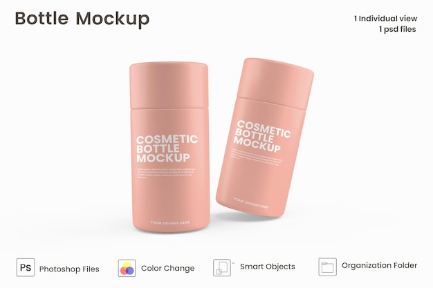 Cosmetic bottle mockup in beauty concept