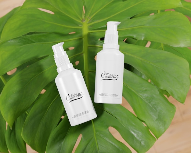 cosmetic bottle mockup with clean concept