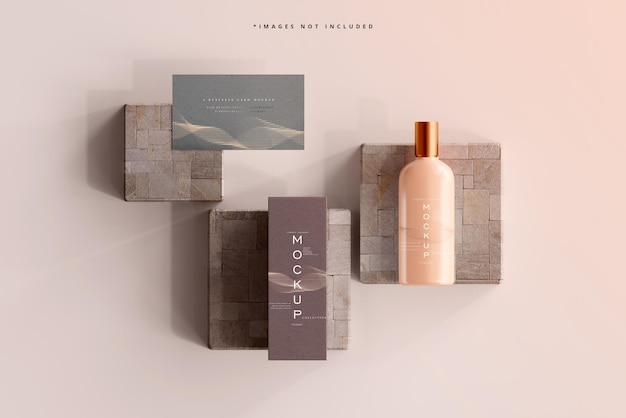 Mockup di bottiglia cosmetica