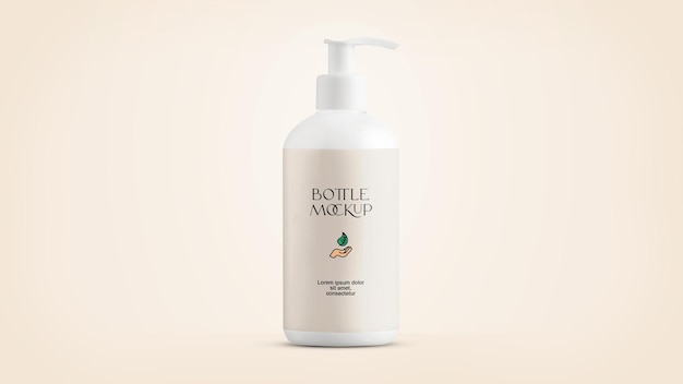 Mockup di bottiglia cosmetica