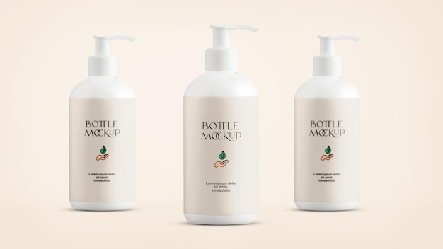 Mockup di bottiglia cosmetica