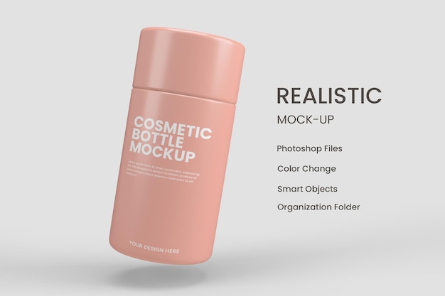 Cosmetic bottle mockups design isolated