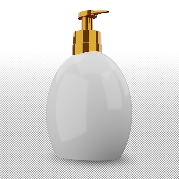 Cosmetic bottle package 3d rendering isolated mockup fit for your design element