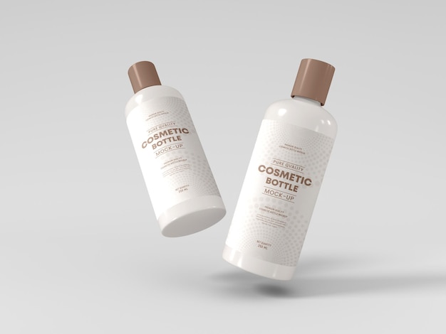 Mockup di imballaggio per bottiglie cosmetiche