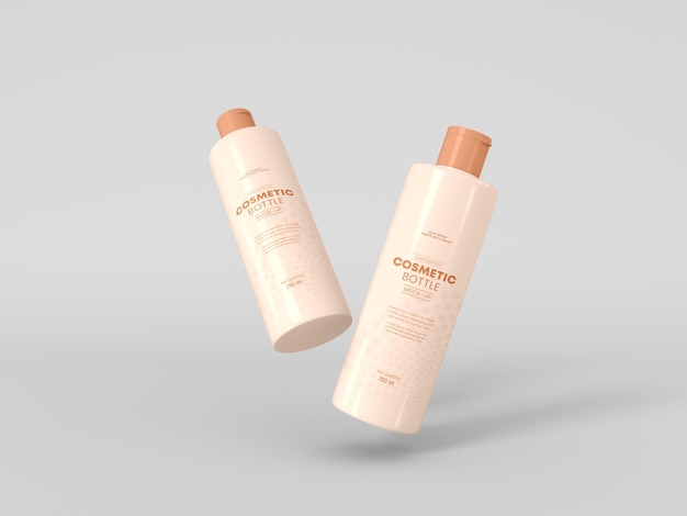 Mockup di imballaggio per flaconi cosmetici