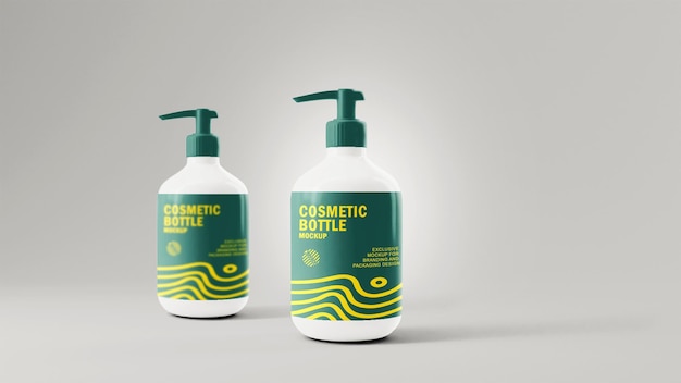 Cosmetic bottle pump mockup