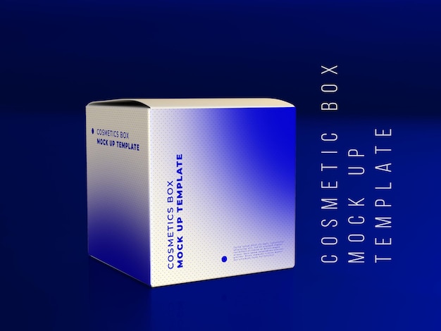 Cosmetic box mockup template classic clear design