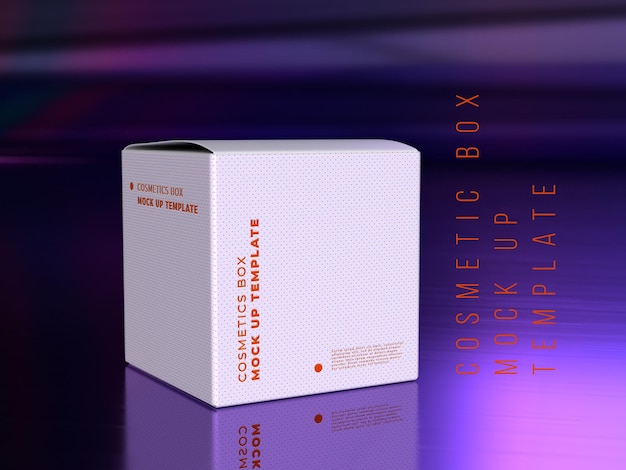 Cosmetic box mockup template classic clear design