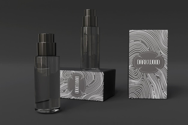 PSD mockup di scatola cosmetica