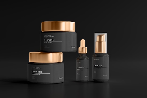 Cosmetic branding mockup scene