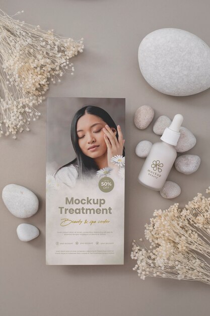 Cosmetic brochure mockup design