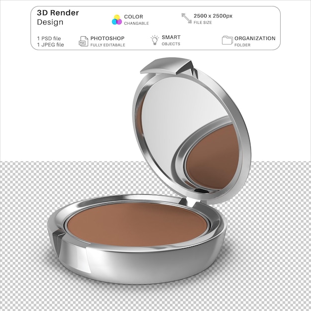 PSD cosmetic container 3d modeling psd file
