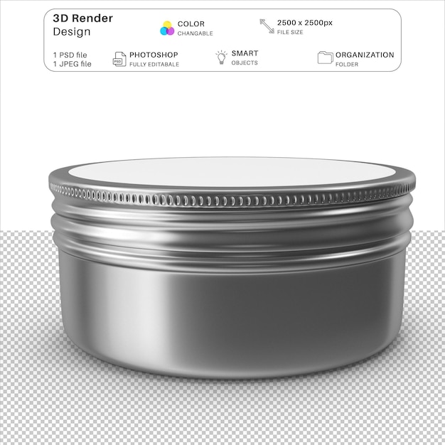 PSD cosmetic container 3d modeling psd