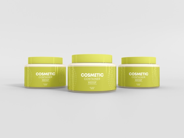 Cosmetic Container Packaging Mockup