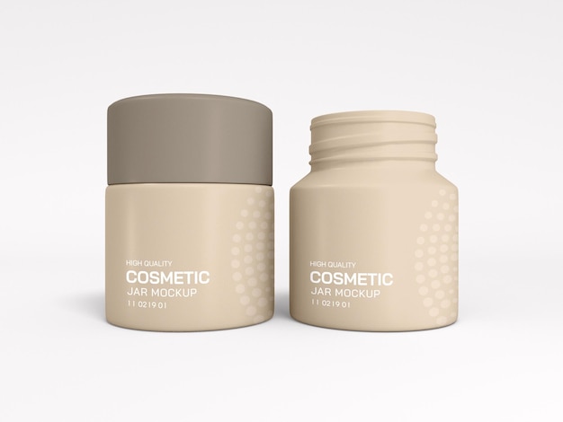 cosmetic container packaging mockup