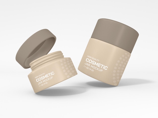 Cosmetic container packaging mockup