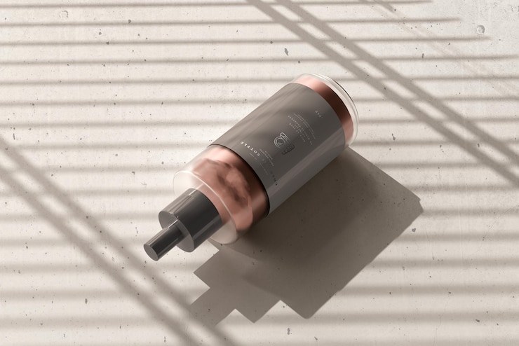 PSD cosmetic cream bottle mockup