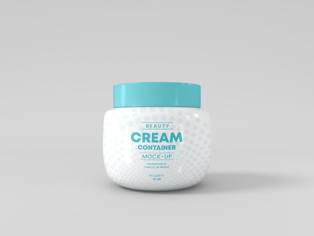 Cosmetic cream container mockup