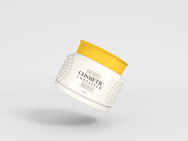 Cosmetic cream container mockup