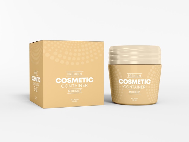 Mockup di contenitore per crema cosmetica