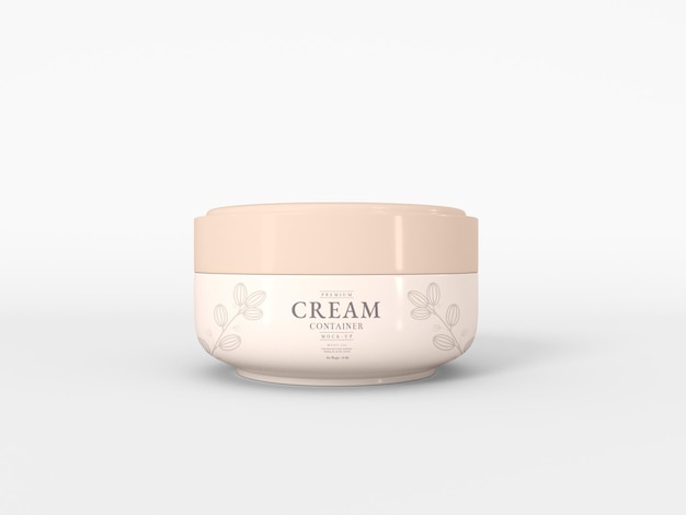 cosmetic cream container mockup