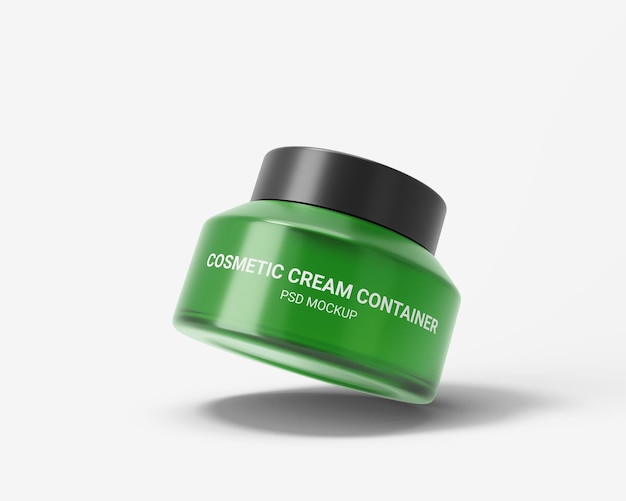 Cosmetic cream container mockup