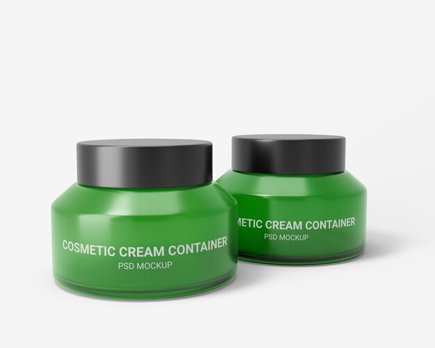 cosmetic cream container mockup